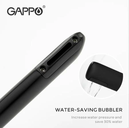 Смеситель Gappo G1052-86  для раковины чёрный