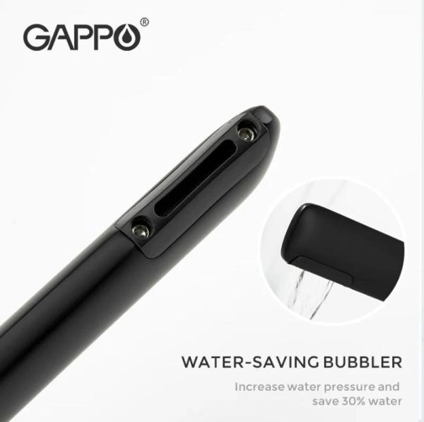 Смеситель Gappo G1052-86  для раковины чёрный