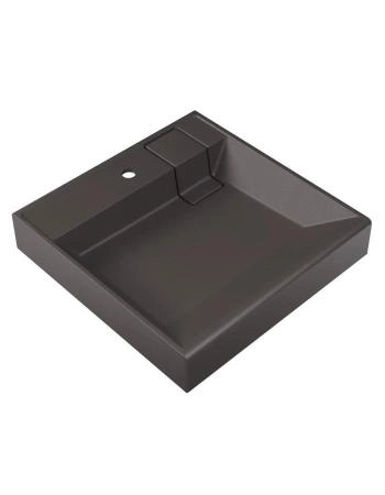 Раковина Uperwood Naomi Quartz RnaomiQuartz60S над стиральной машиной 60*60 см серый шёлк