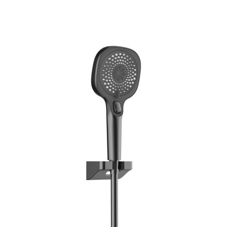 Душевая стойка Vincea Inspire VSFS-3I13TGM термостатическая с изливом, вороненая сталь