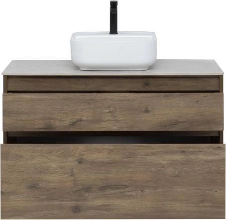 Тумба под раковину Aquanet Nova Lite 100 дуб рустикальный (2 ящика)