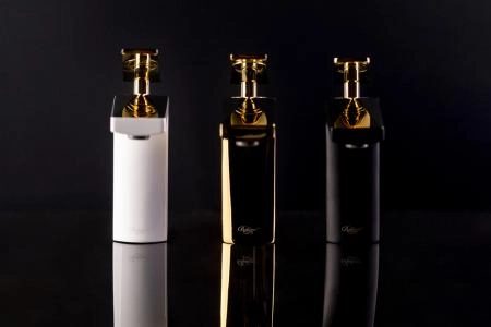 Смеситель врезной на борт ванны Boheme VENTURO белый + золото 380-W