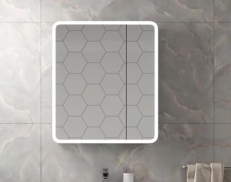 Зеркало-шкаф Континент Emotion LED 700х800 с подсветкой, 2 створки МВК029