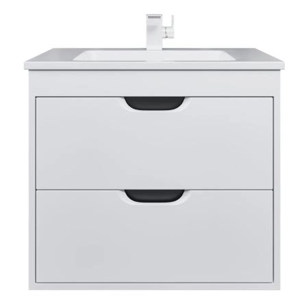 Тумба под раковину для ванной Uperwood Modul 65 см, подвесная, матовая, белая/графит