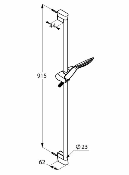 Душевой гарнитур Kludi Fizz 1S 6764091-00, 90 см, цвет белый/хром