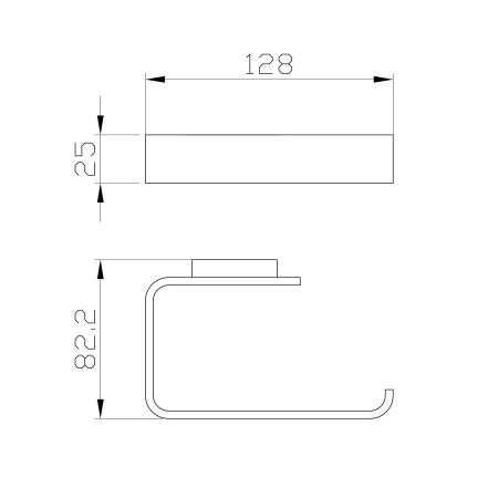 Держатель для туалетной бумаги без крышки WONZON & WOGHAND LOTTE, Хром (WW-8316)