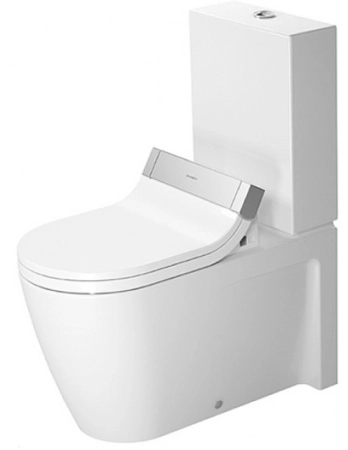 Duravit Starck 2 Kombi унитаз 370х725х885 мм, напольный, выпуск Vario, с набором для монтажа, только в сочетании SensoWash Starck, вкл. компоненты для скрытого подключения, в комплекте с бачком 093300: механизм двойного смыва, подключение слева скрытое, ц