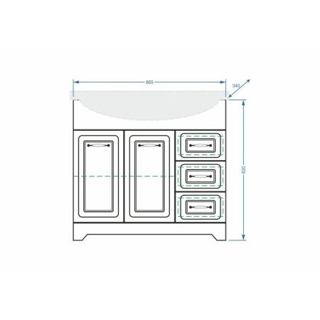 Тумба под умывальник Stella Polar Кармела 90, ольха белая, Эльбрус 90