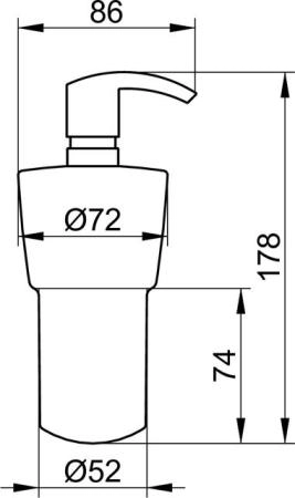 Дозатор KEUCO CITY.2 02753019000 без держателя