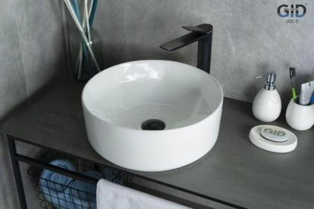 Раковина Gid N9425 40x40 на столешницу белая