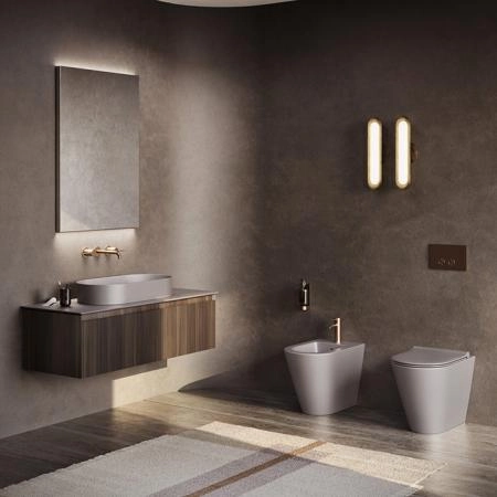 Catalano Zero Биде напольное 55x35см, с 1 отв., цвет: Tortora Satinato
