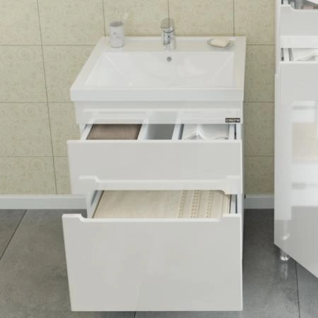 Тумба под раковину СаНта Лондон 60 224005л, напольная (2 ящ.)