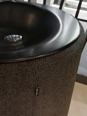 Bette Lux Oval Couture Раковина 55х90 см, без отв., с текстильным подиумом, сталь, цвет: болотный