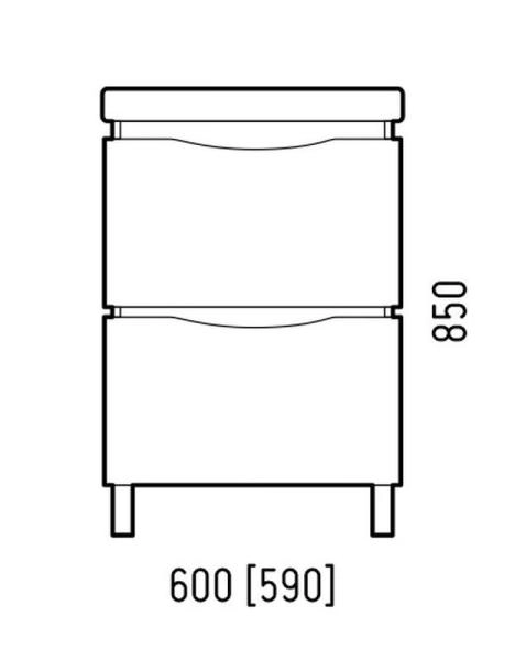 Тумба Corozo Бостон 60 Z2, антик, Сомо 60(раковина отдельно)