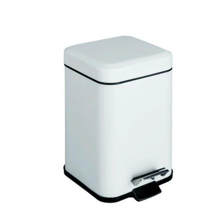 Ведро Colombo Black&White B9210.BM мусорное с педалью 3л.,сталь, белый матовый