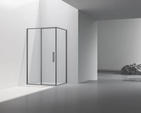 Душевой уголок Vincea Slim 8mm VSR-4SLP9012CLGM, 1200*900, вороненая сталь, стекло прозрачное