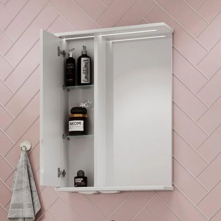 Зеркало-шкаф Volna Adel 50 левый белый глянец