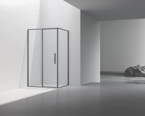 Душевой уголок Vincea Slim 8mm VSR-4SLP9012CLGM, 1200*900, вороненая сталь, стекло прозрачное