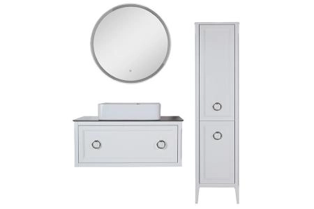 Тумба под раковину ASB-Woodline Рома 100 С под столешницу подвесная (Белый )