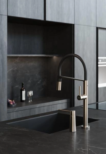 Диспенсер Boheme для кухни встраиваемый COPPER BRUSHED 630-CB