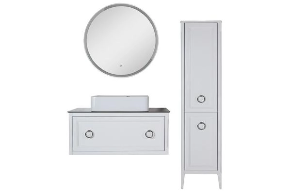 Тумба под раковину ASB-Woodline Рома 100 С под столешницу подвесная (Белый )