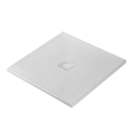 Душевой поддон BelBagno 80x80 искусственный камень белый квадратный TRAY-MR-UNO-A-80-35-W-CR