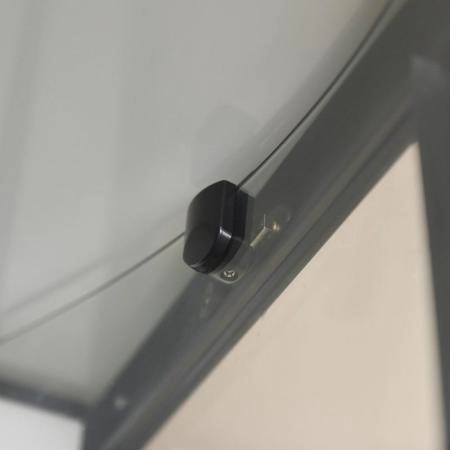 Душевая кабина Esbano 80x80 черный профиль полукруг стекло прозрачное ESKBB80CR