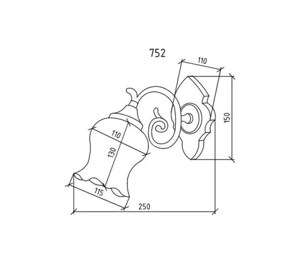 Бра Boheme бронза 752 752