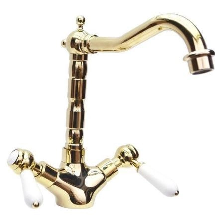 Смеситель Magliezza BIANCO 50151-do для кухни золото