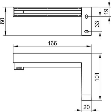 Держатель для туалетной бумаги KEUCO Edition 90 Square 19162010000 Хром 166 мм