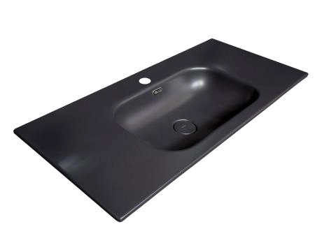 Раковина моноблок Boheme Vallessi 100 антрацит керамика 838-100-A