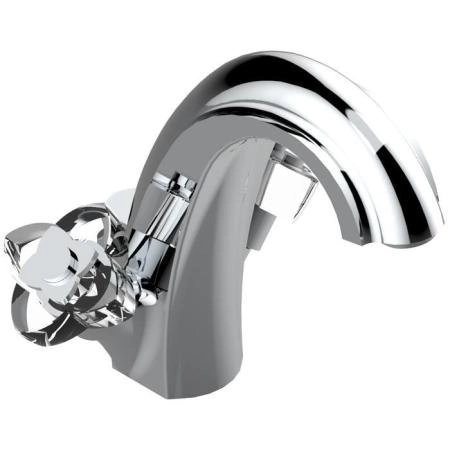 THG Pуtale de cristal clair Смеситель для раковины, 1 отв., цвет: хром/прозрачный хрусталь