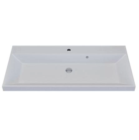 Раковина кварцевая Uperwood Classic Quartz 100 см, белая матовая, жасмин