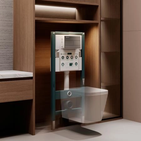 Инсталляция для подвесного унитаза KNOTLOR SPECTRUM ISWC503FG, бирюзовый (серия 2)