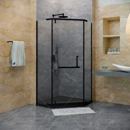 Душевой уголок RGW Hotel HO-081B 90x90 стекло сатинат/профиль черный 350608199-24