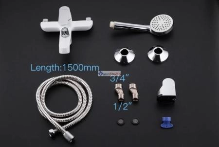 Смеситель для ванны Frap F3231 белый хром