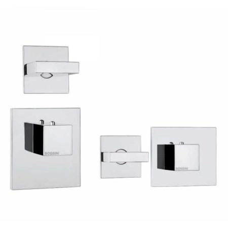 Bossini Rectangular Смеситель для душа, встраиваемый, термостатический, с переключателем на 2 источника, цвет: хром