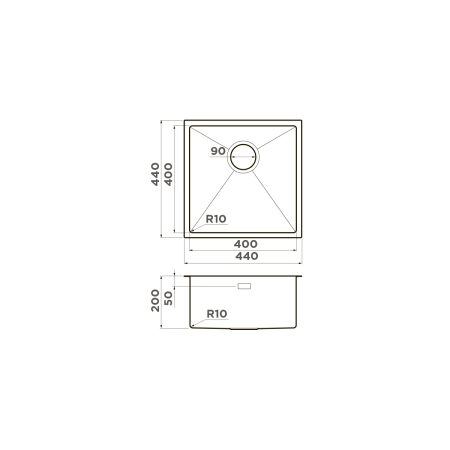 Кухонная мойка Omoikiri Taki 44-U/IF-GB нерж.сталь/графит 4997017