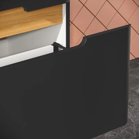 Тумба с раковиной  VitrA Sento  60838 100 см матовая антрацит МДФ