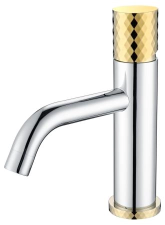Смеситель STICK Boheme для умыв. низ. CHROME DIAMOND GOLD_Комплект 121-CRG