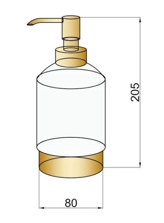 Диспенсер Boheme круглый Бронза 10221