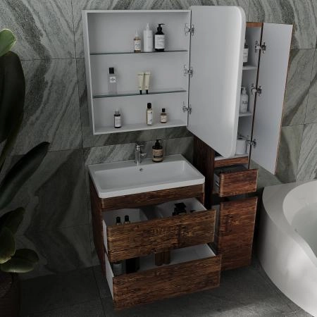 Тумба подвесная Style Line Атлантика 70, Люкс старое дерево, PLUS