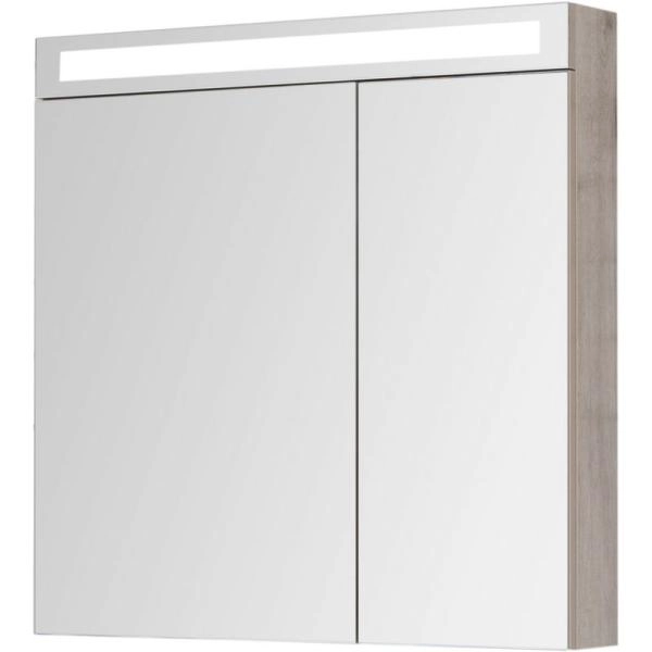 Шкаф-зеркало Dreja MAX 80 с LED-освещением, дуб кантри