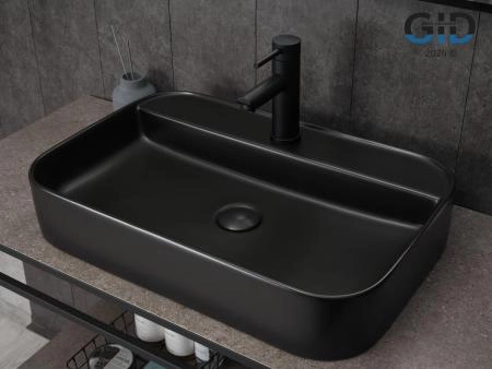 Раковина Gid Bm9660 на столешницу 60 Черный матовый