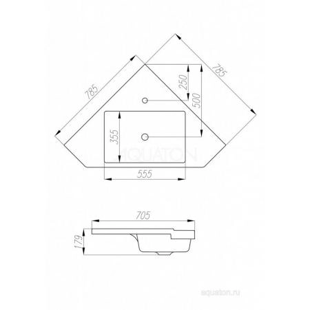Раковина Aquaton Кантара белая 1A715331AN010