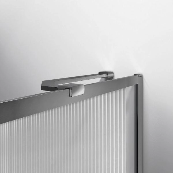 Душевая шторка Vincea VSB-41700FLGM, 700*1400, вороненая сталь, стекло рифленое