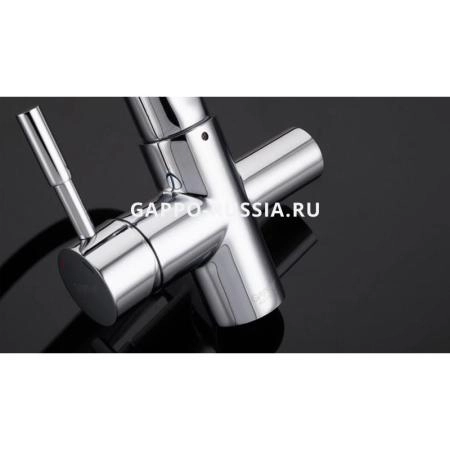 Смеситель Gappo G4398-7 для кухни хром черный
