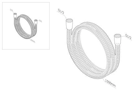 Шланг для душа 1500 мм AM.PM F0415300 хром