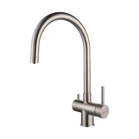 Смеситель для кухни Paulmark Heller брашированная сталь He213218-SS, под фильтр