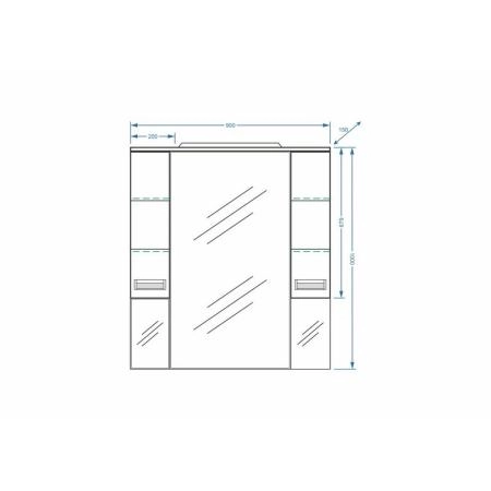 Зеркало-шкаф Stella Polar Фиора 90/С